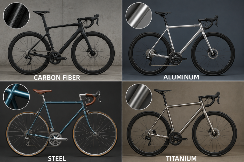 Road bike frame material comparison overview
